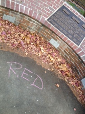 There was a lot of chalk writing on the ground that day, so I'm glad my students figured it out.